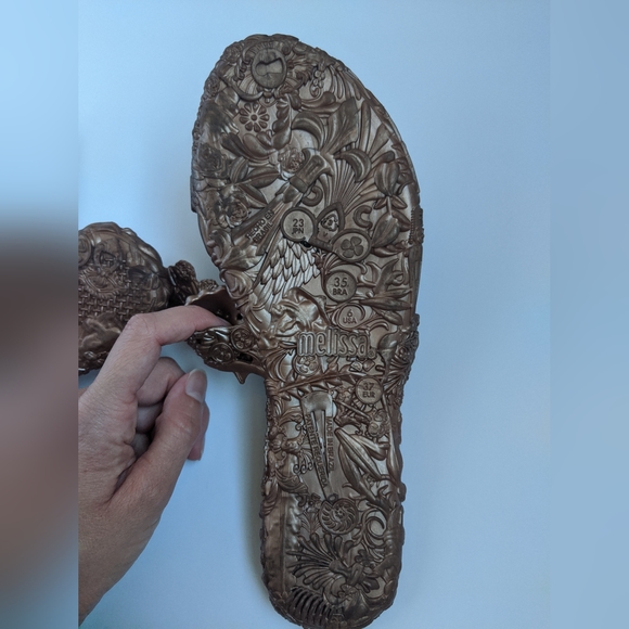 Melissa rose gold gladiator sandals - Picture 4 of 4